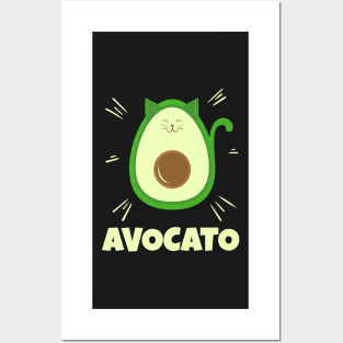 Avocado Avocato Funny Cats Art Posters and Art